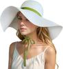 Cappelli di Paglia da Spiaggia Oversize per Donna, a Falda Larga, Visiera Parasole Extra Large, Estivi Arrotolabili, Grande Cappello da Spiaggia Pieghevole per Donna
