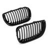Car Front Kidney Grill Gloss Black Double Slat Hood Grille Racing Grills for BMW 3 Series E46 4 Door 2002-2005 Car Replacement