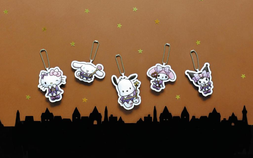Hamanaka Craft Cut and Handmade Ornament Sanrio Characters Halloween Kit Paste! Pre-printed - - H481-101-009