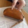 Genuine Cowhide Leather Drawstring Coin & Key Purse for Women