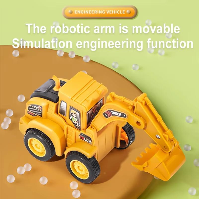Engenharia Veículo Modelo Imprensa Carro Deslizante Escavadeira Bulldozer Crianças Educacional Construção Veículo Brinquedo Crianças Menino Presente