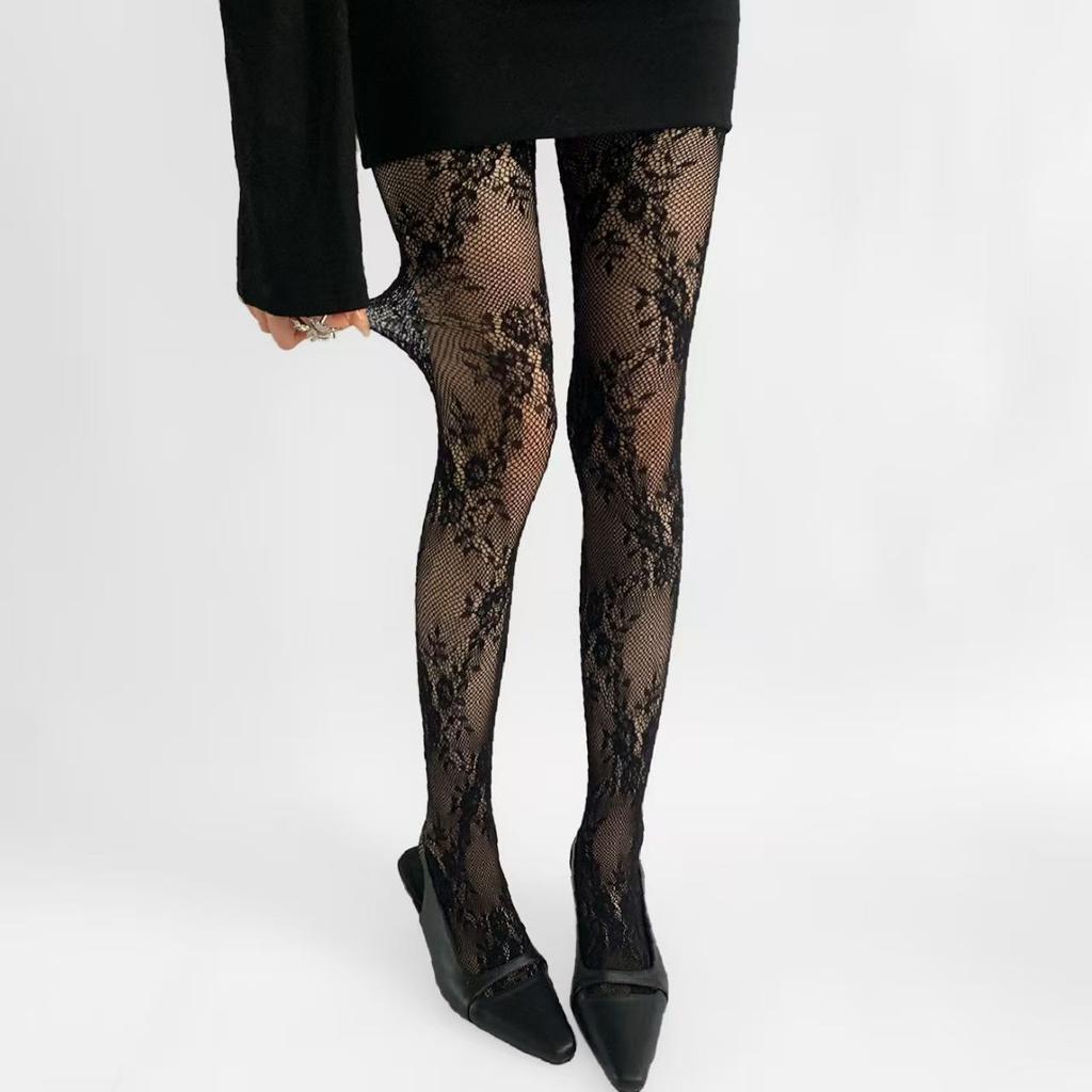 Women'S Sexy Lace Floral Thigh High Stockings Pantyhose Lingerie Hosiery Mesh Fishnet Stockings Women Tights