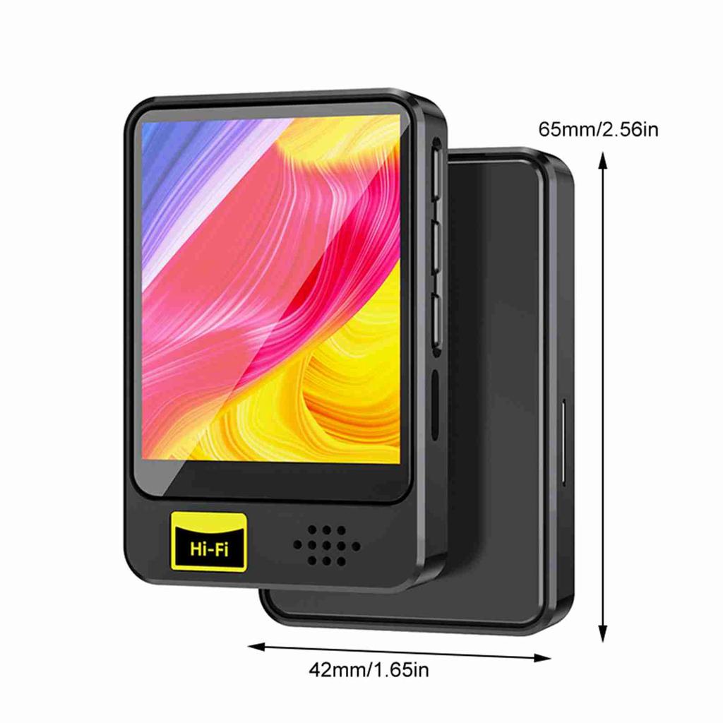 USB Audio Player Hi Fi Mp3 Player Mini MP3 MP4 Player with Speaker BT USB Charging Suitable for Sports and Travel Music