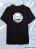 TeeSensation Black Crew Neck Short Sleeve T-Shirt with Colorful Russian Karate Federation Circular Logo