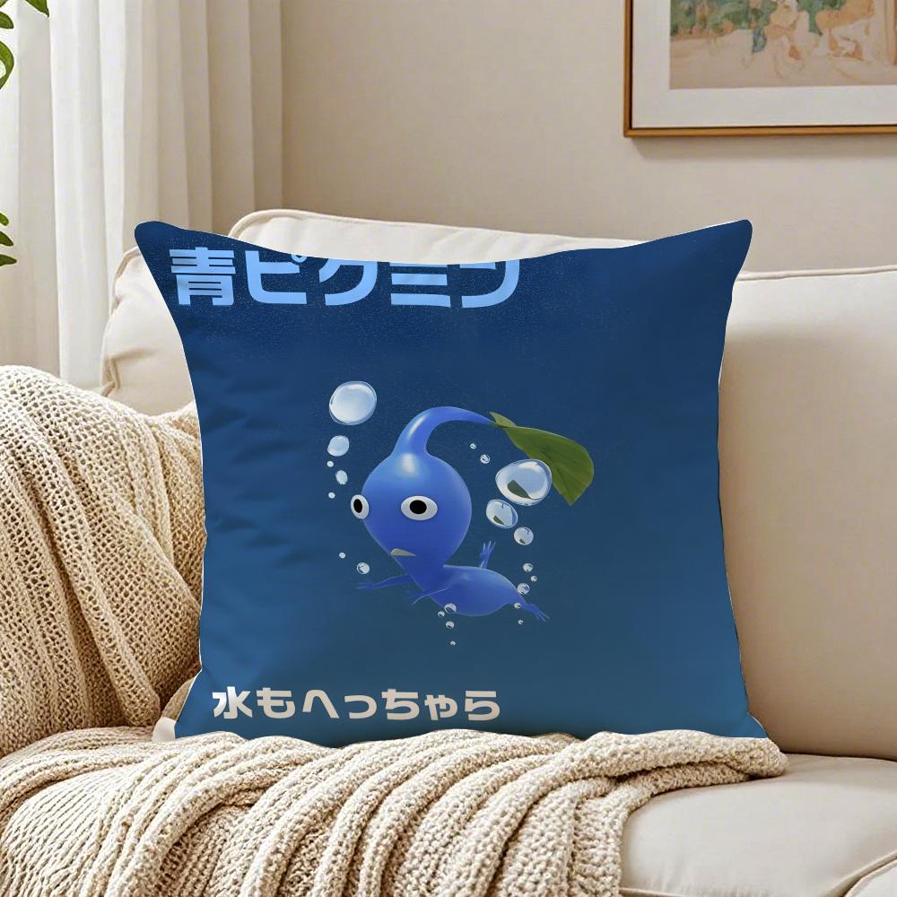 Cartoon Cute PPIKMINS Cushion Cover Pillowcase Antidustmite living Room Sofa Decor Cushion Room