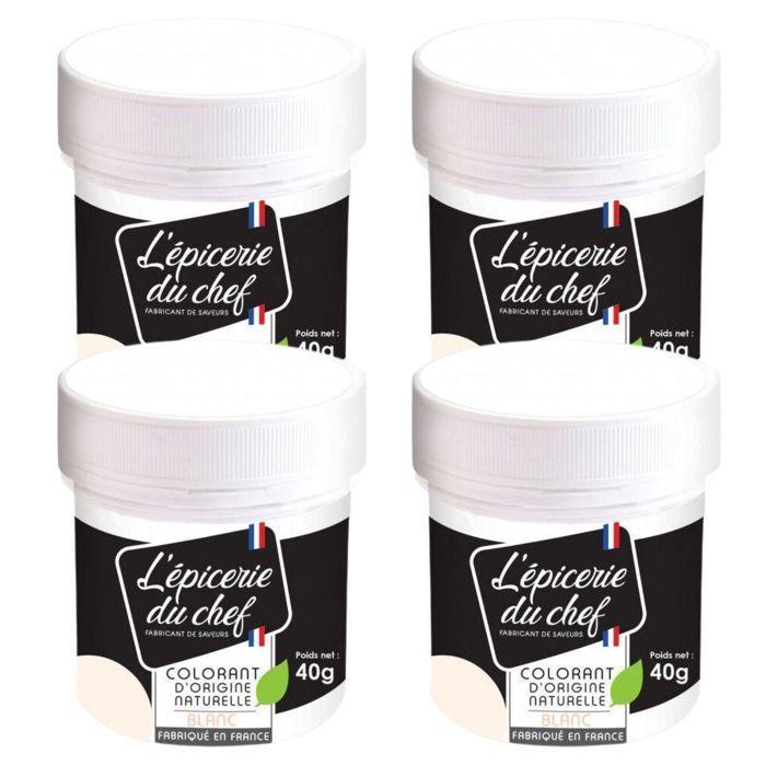 Colorant alimentaire d'origine naturelle blanc 160 g