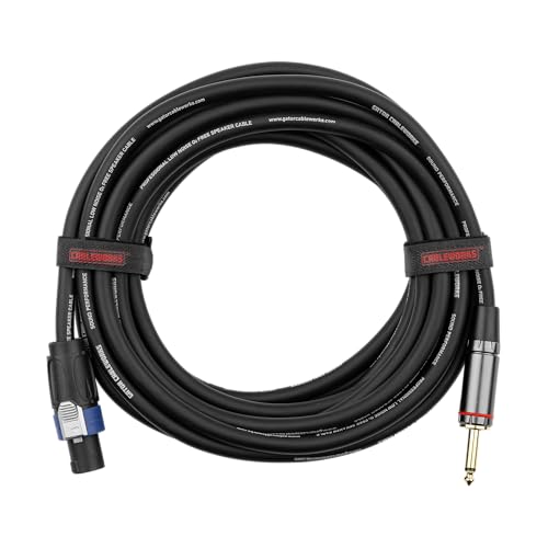 Cableworks by Gator Cases Headliner Series Speaker Cable (15ft) for TS-Phone/Speakon (GCWH-SPK-15-1TL) [Official Japanese Product]