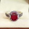 Ruby Oval Cut Gemstone With 925 Sterling Silver Ring For Men's #B533 JL375684148160
