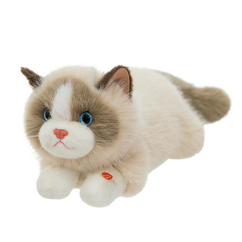 Simulation Voice Puppet Cat Doll Cute Plush Toy Doll Girl Children's Playground Kitten Soothing Gift