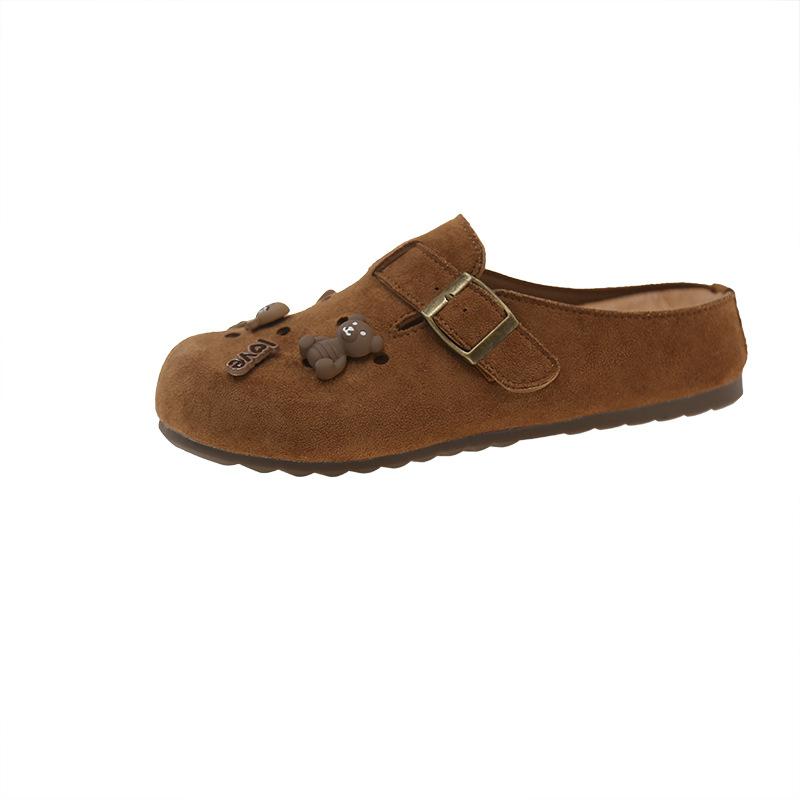 Fashion Cute Anime Slippers Summer Female Thick Sole Flat Shoes Mules Sweet Cartoon Outdoor Anti Slip Slippers Girl Gift