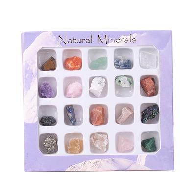 20 buc. Calendar de Advent de Crăciun, numărătoare inversă, jucărie, agat de cristal natural, roci, minerale și