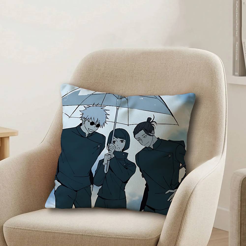 JJujutsuS Kaisen Cushion Cover Car Throw Pillow Case For Sofa Car Christmas Gift xcm xcm