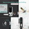 European and American Fingerprint Password Smart Lock with Tuya WiFi - No Drill Installation