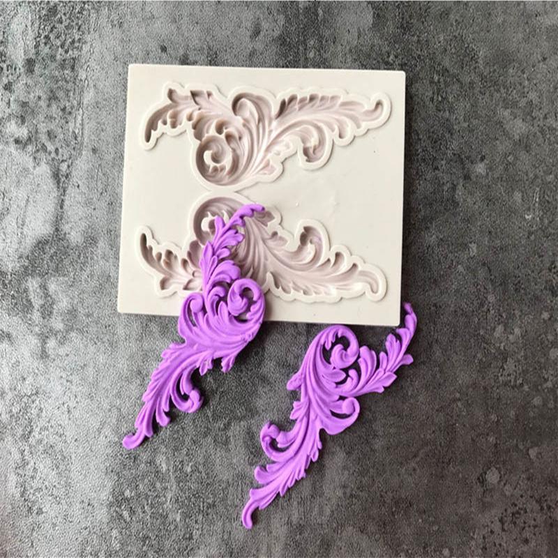 3D Carving Flower Lace Silicone Mold Cake Border Decoration Cupcake Top Decoration Polymer Clay Embossed Cake Decoration Mold