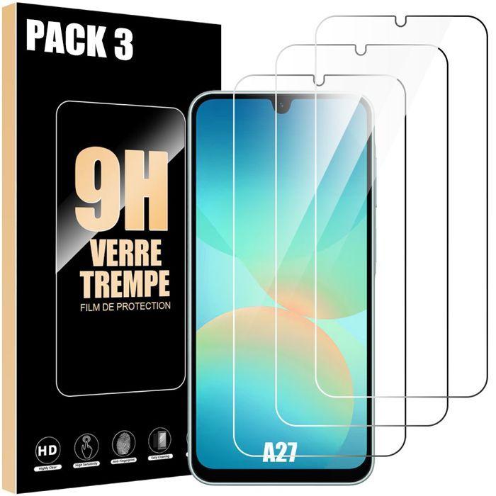 Verre Trempé pour Samsung Galaxy A27 5G - 3 Protection d'écran 9H Antichoc Anti-Rayures