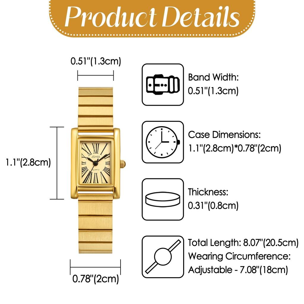Rectangular Simple Stainless Daily Life Roman Quartz Classic Gift for Gold B Women's Watch, Steel, Stylish, Waterproof, Waterproof, Numerals,