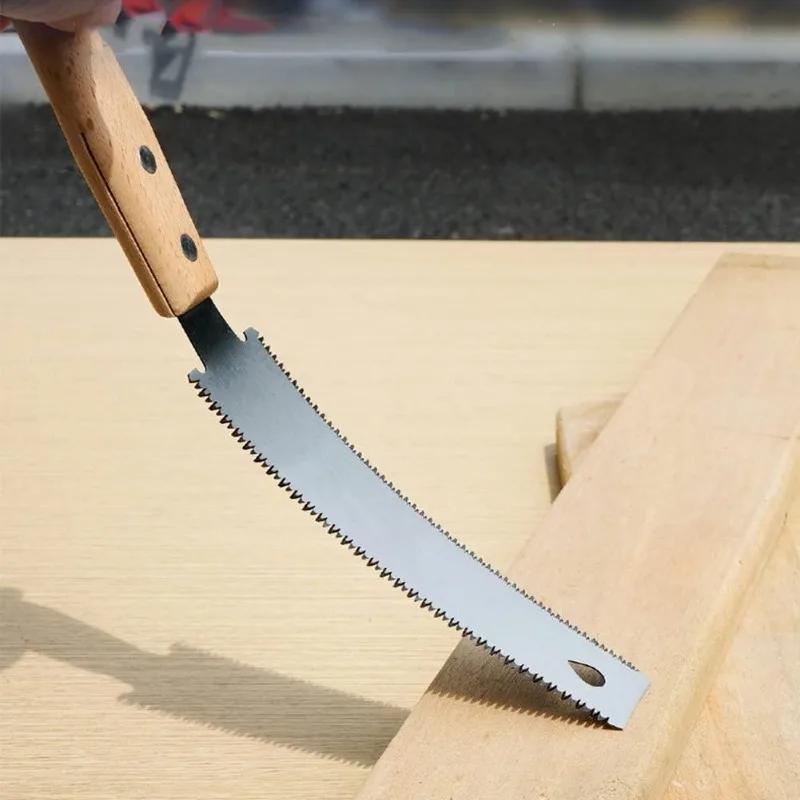Liten håndsag med dobbeltsidig blad for saging, 6-tommers blad håndsag for trebearbeiding, PVC-rørskjæring, DIY-prosjekt