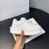 Superleichte Plateau Weiße Schuhe Damen Neue Muffin-Schuhe Echtes Leder Reinweiß Lässig Allround-Passend Erhöhte Sneaker