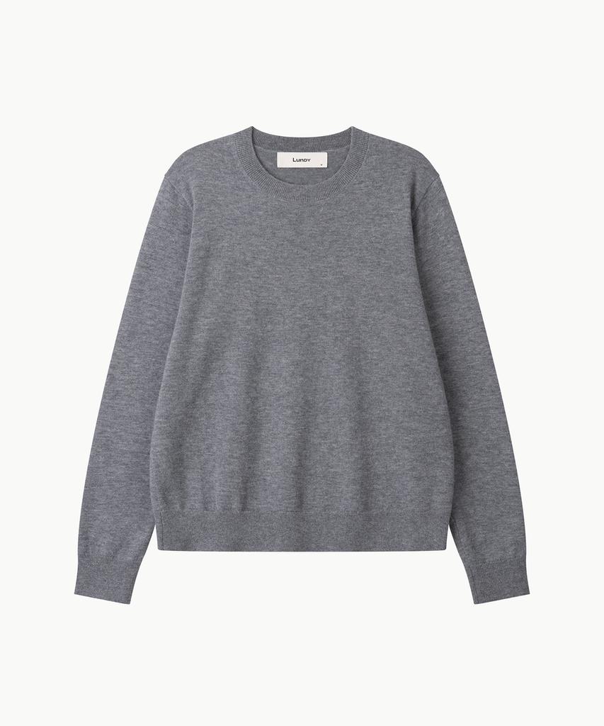 Leondi Fine Merino Wool Round Knit - Grey