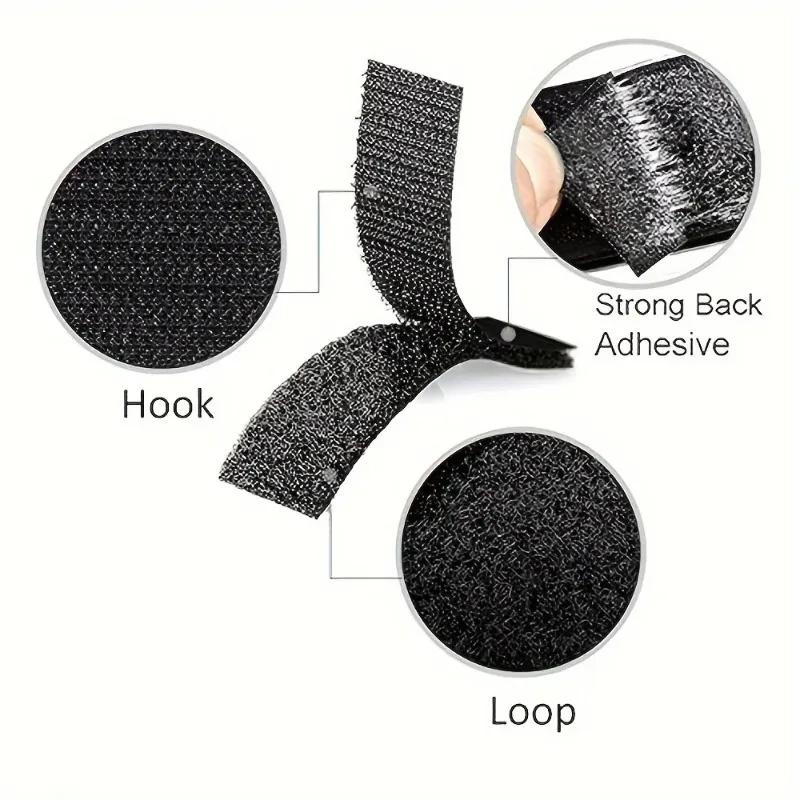 50/Pack Strong Adhesive Hook & Loop Tape Sofa Stickers Carpets Tablecloths Non-Slip for Home Office Organization Hanging