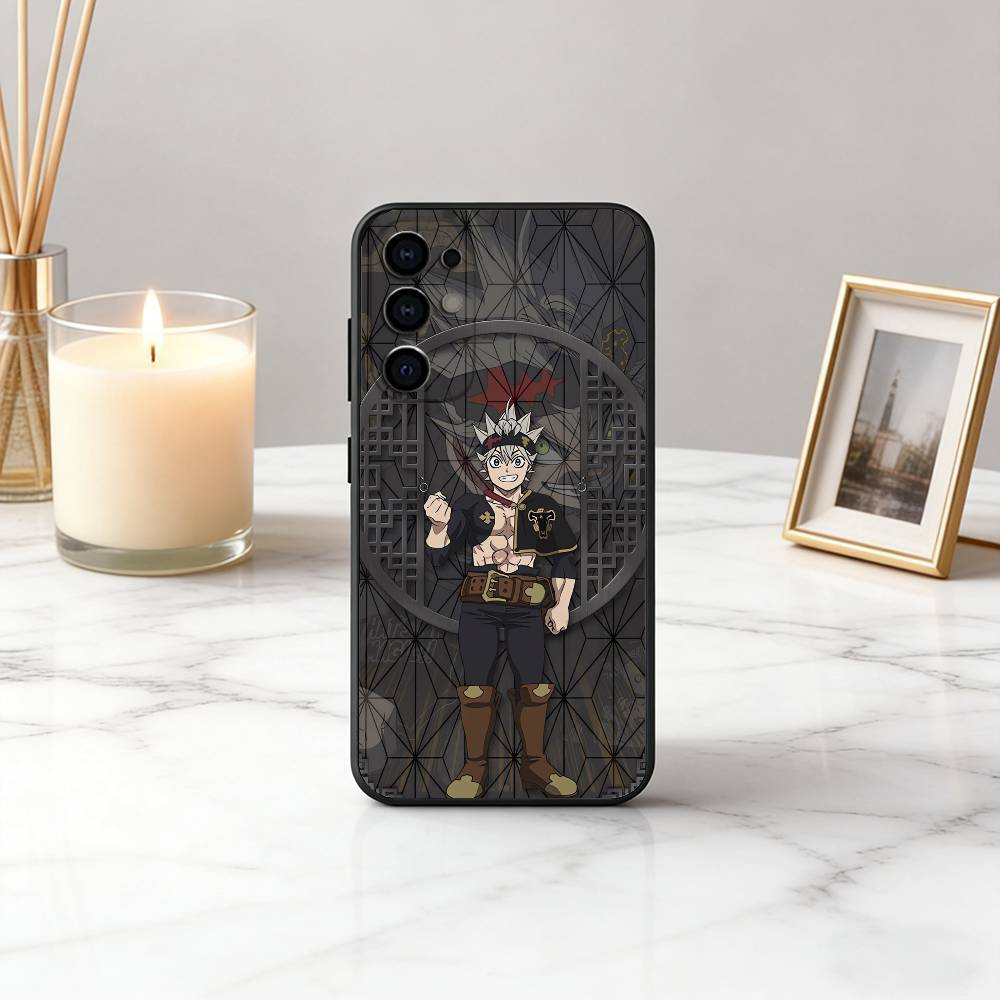 

B-Black A-Asta-ES C-Clover Phone Case For Samsung S25,S24,S21,S22,S23,S30,Ultra,S20,Plus,Fe,Lite,Note,10,Black Cover Samsung S225G