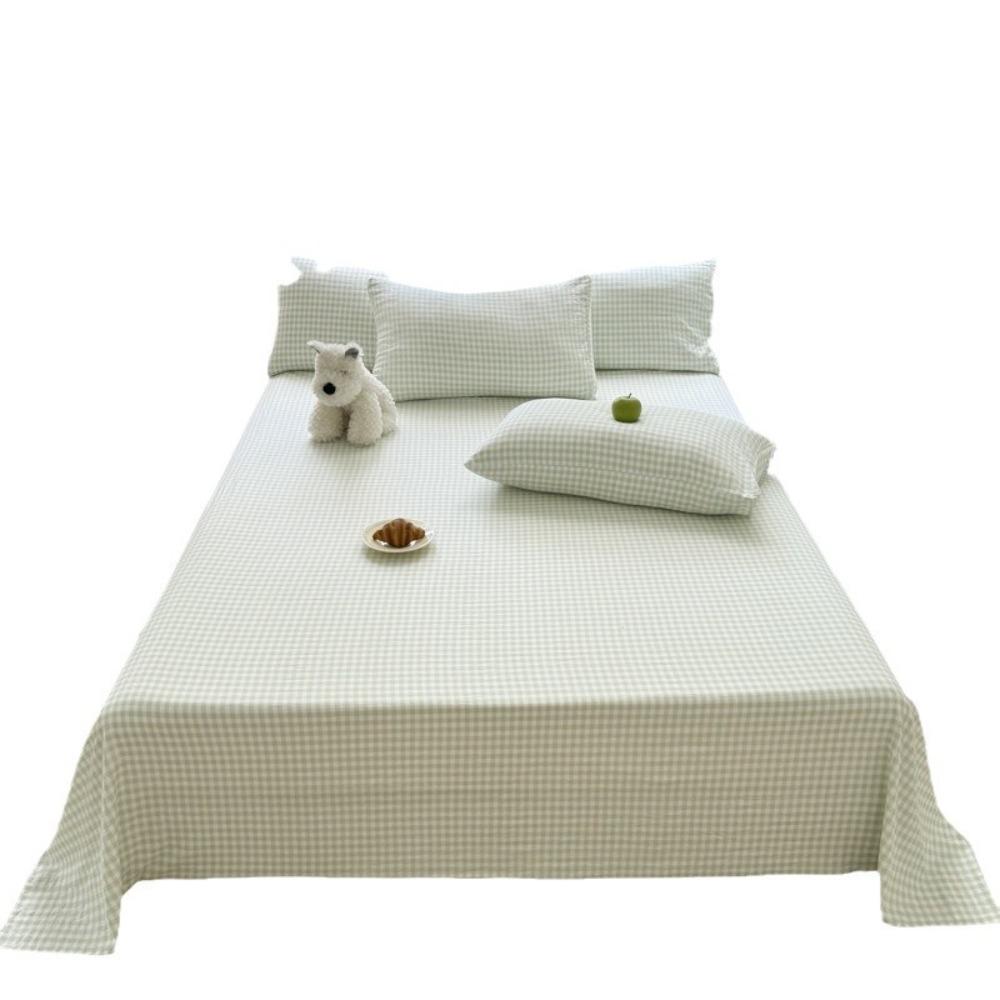 Naked Sleep Su ile Yıkanmış Pamuklu Nevresim Takımı, Düz Renk, Saf Pamuklu Yastık Kılıfı, Çarşaf