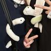Stuffed Animals Cartoon Snake New Year Mascots Toy Soft Snake Figure 2025 Snake Mascots Photostudio Props