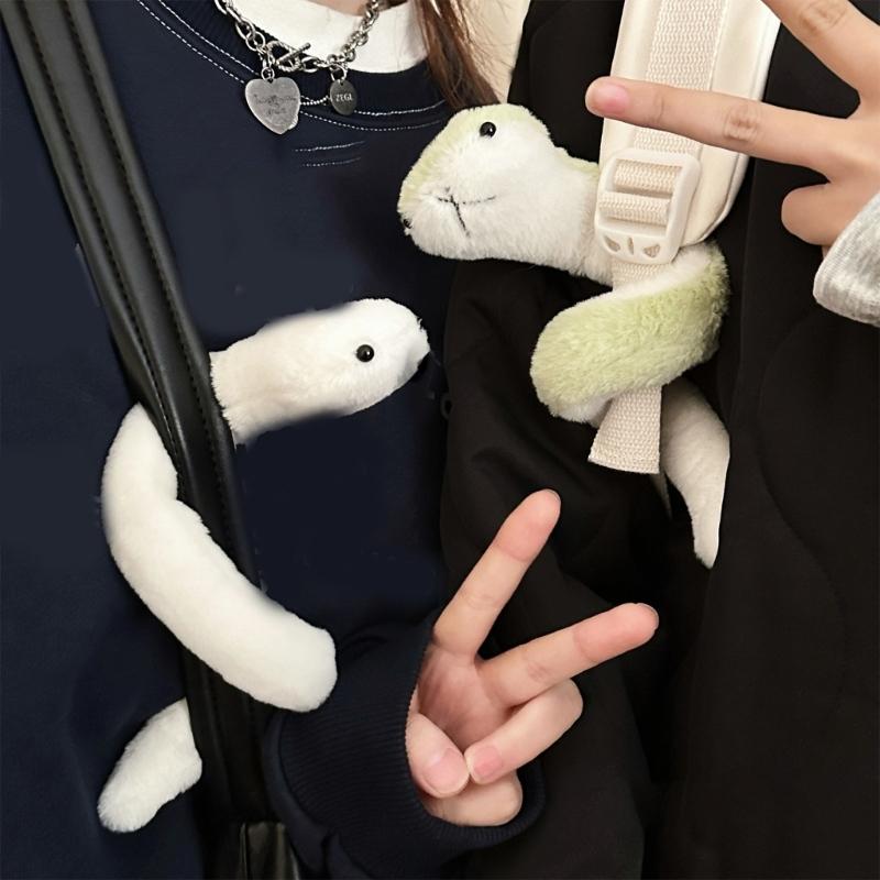 Stuffed Animals Cartoon Snake New Year Mascots Toy Soft Snake Figure 2025 Snake Mascots Photostudio Props