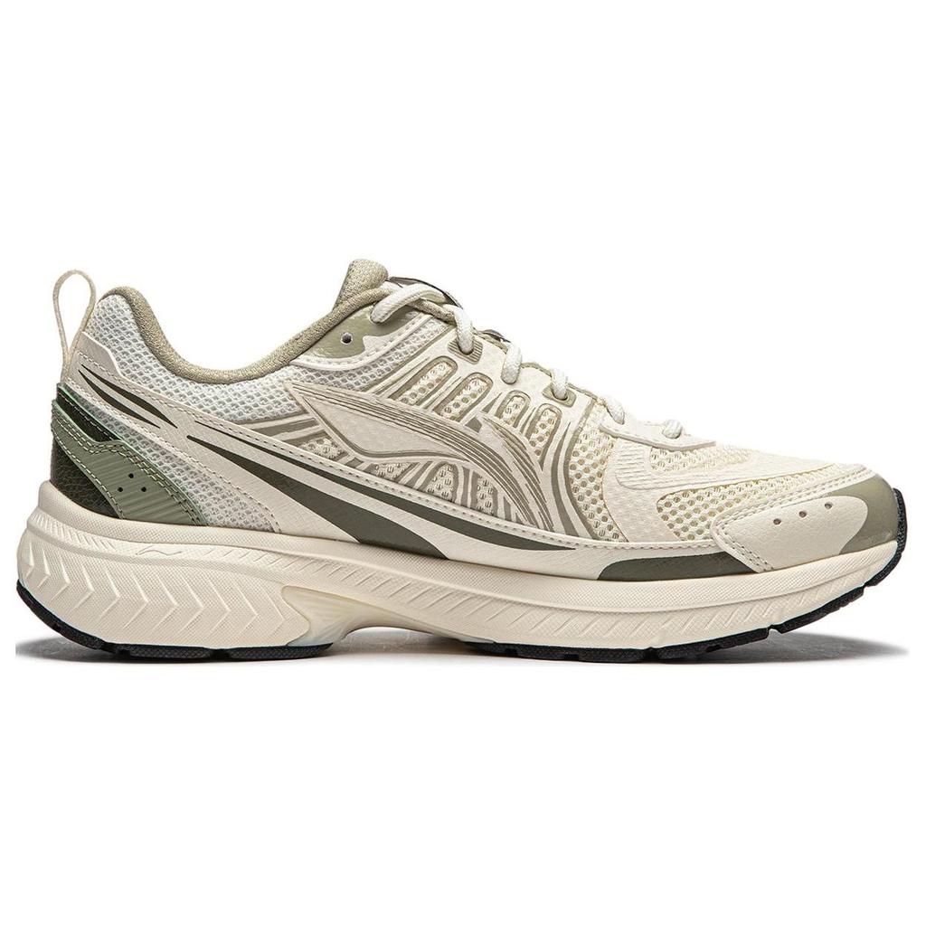 Li Ning Fuyiao 1.0 V3 Lightweight Comfortable Shock Absorbing Durable Low Top Running Shoes Women Running Shoes White Green ARXU004-2