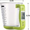 Digital Kitchen Measuring Cup Scale Scale Cups Multi Function Measuring Jug Kitchen Weigh Temperature Volume Cup with Detachable LCD Display Black