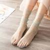 1pair Sexy Star Dot Lace Socks Women Transparent Mesh Ankle Socks Ladies Ultra-Thin Princess Tulle Socks Female Streetwear Meias