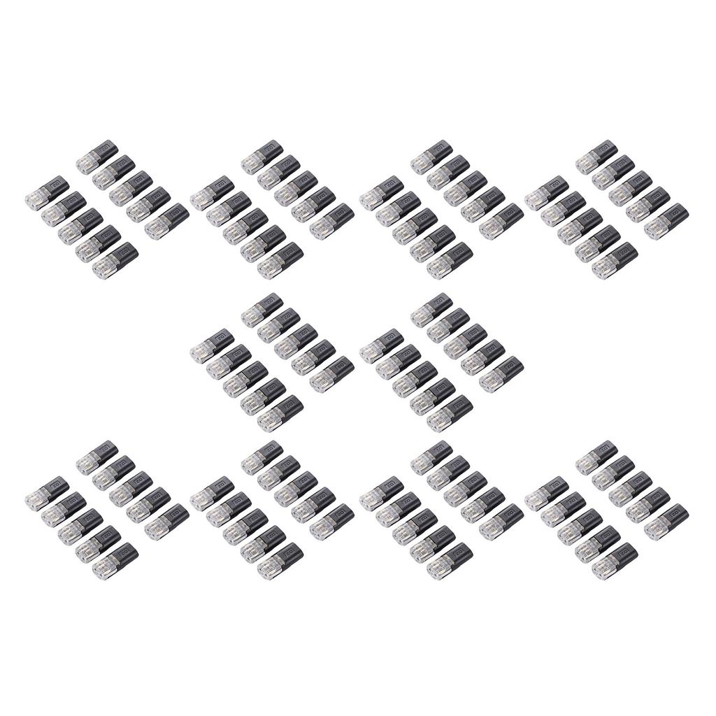 100PCS Double Wire Plug In Connectors with Locking Buckle Quick Clip Fasteners 2 Pin Multi Purpose Snap On Blocks for