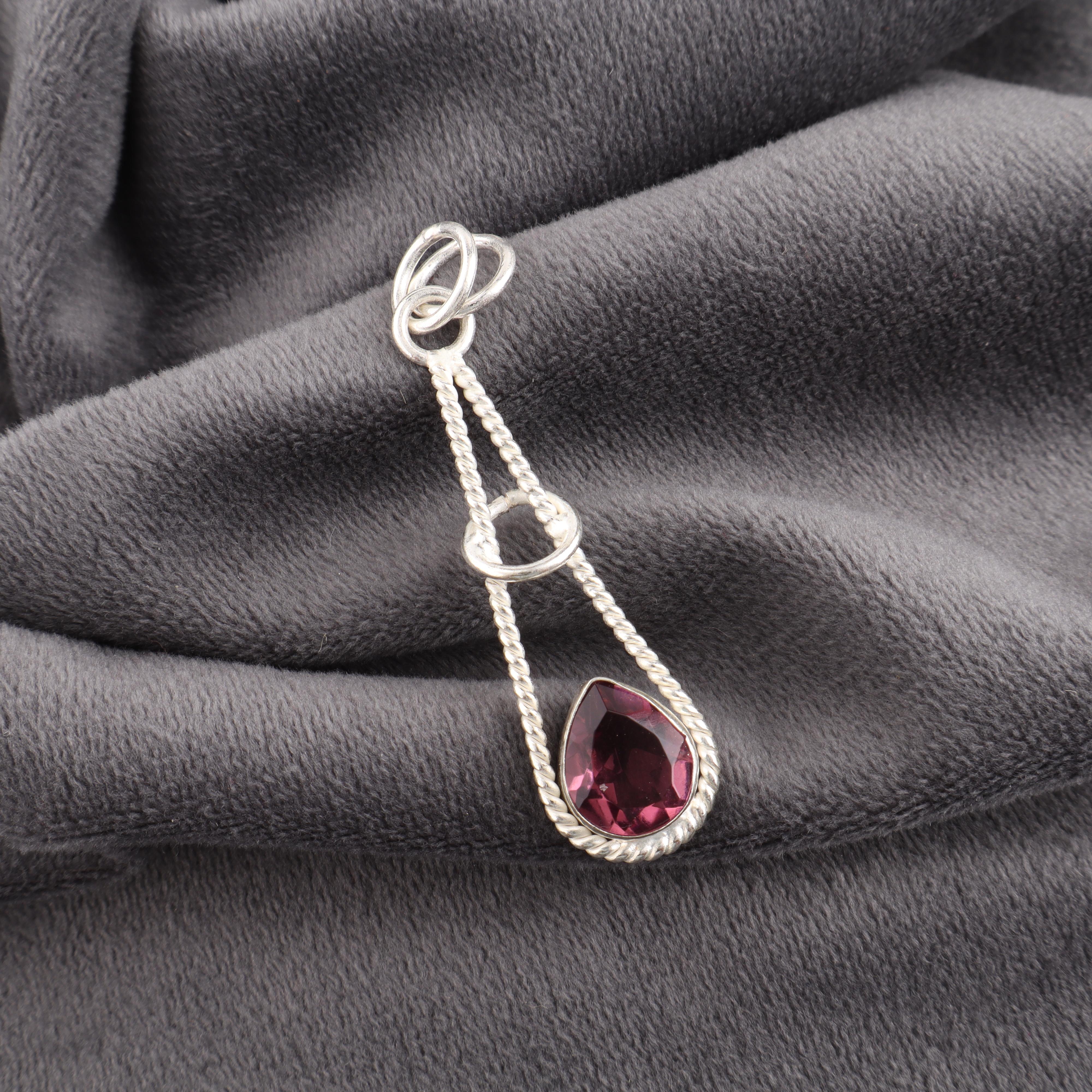 

Rhodonite Pendant Gemstone Jewelry, 925 Solid Sterling Silver Handmade Pendant, Latest Design Jewelry 1.78 Inches розовый