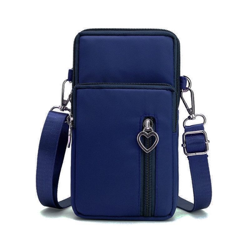 

Bag Women s Canvas Minimalism Solid Color Mini-Portable Small Bag Deep Blue