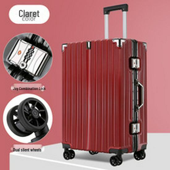 20-Inch High-Capacity Aluminum Frame Suitcase for Business, Travel, and Fashion