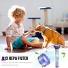 Suitable for Dyson V8 vacuum cleaner replacement filter set 4 piece purple  2 pre filters 2 rear filters 1 dust brush