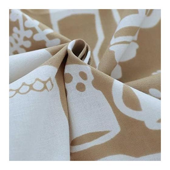IKS Chudyed Tenugui Made In Japan 34 X 88cm Cafe Au Lait "Coffee Beige" 100% Cotton Prime Fabric (Uncut)