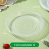Jin Wuyuan 7-inch Round Disposable Plastic Plates (20-Pack)