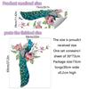 Peacock on Branch Removable Wall Sticker for Living Room or TV Background Decoration