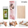 12 Typen Enthaarungs-Set 100g Wachs   100 Stk. Enthaarungspapier   5 Stk. Holzspatel