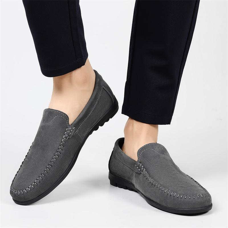 Handmade Men's Genuine Leather Shoes Comfortable Men's Work Loafers Spring Autumn New Men's Casual Shoes High Quality Male Flats