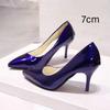Scarpe décolleté da donna con tacco alto Moda Pelle verniciata Punta stretta Tacco sottile Scarpa da sposa Sexy