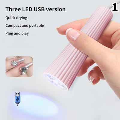 Mini mașină cu lampă LED UV pentru unghii, lac de mână cu uscare rapidă, lac de gel, uscător de unghii, cablu usb, pix lanternă pentru arta unghiilor
