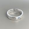 Xiaomi BF CLUB 925 Sterling Silver Ring For Women Jewelry Blue CZ Open Vintage Handmade Ring Allergy For Party Birthday Gift