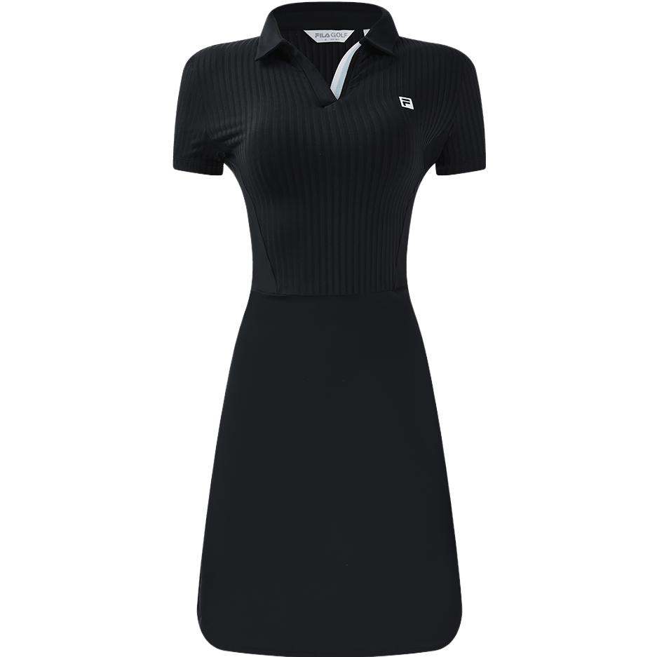 

FILA Logo Solid Color Splicing UV Resistant Breathable Golf Polo Dress Women dresses Legendary-Blue A11W325301F-NV S