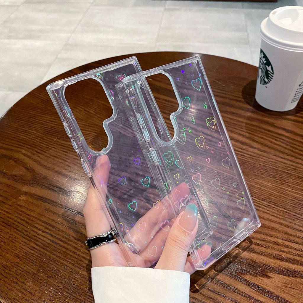 Pouzdro na telefon Samsung S25ultra Akrylové S24u Odolné proti pádu S23 Laserové Srdce A36 Plně krycí A35 Nové