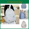 Trendy Lightweight Nylon Backpack For School Kids In White And Blue Color Options