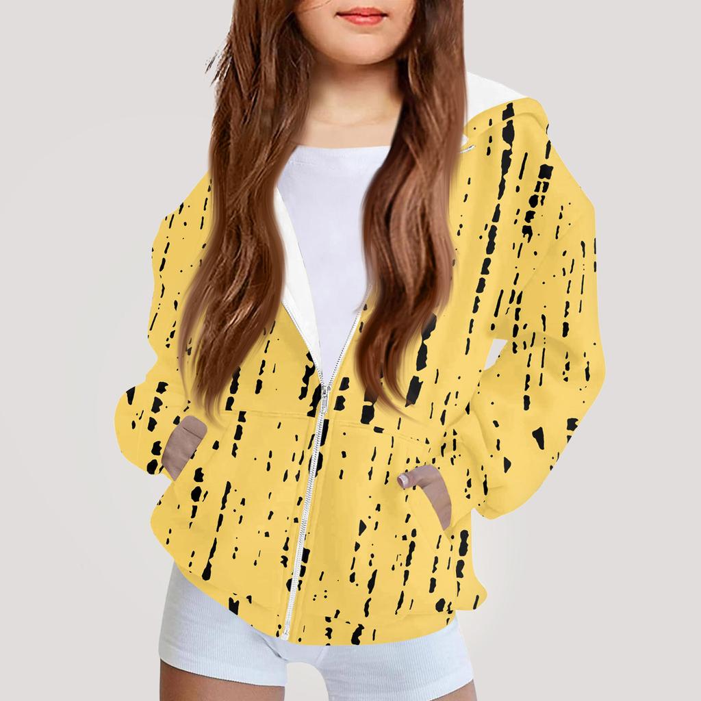 Moda dziecięca Bluza z kapturem z nadrukiem z długim rękawem Dziewczęca kurtka hoodie