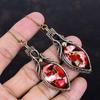 Kingman Red Mohave Copper Turquoise Earring Copper Wire Wrapped Gemstone Jewelry Handmade Earring Copper Wire Wrap Earrings Engagement Gifts