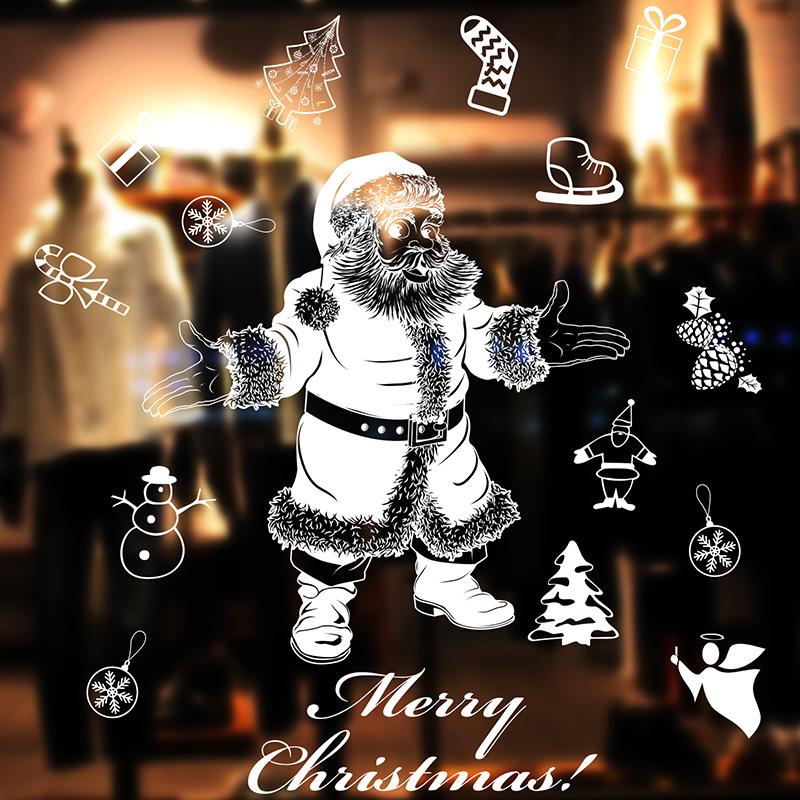 72x54CM White Christmas Static Cling Window Decal